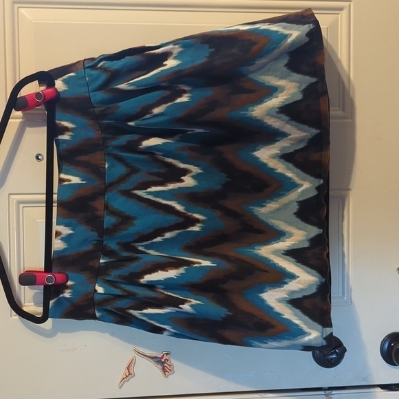 Worthington Stretch Chevron Southwestern feel Swinging Mini - Size 14 - Picture 8 of 12